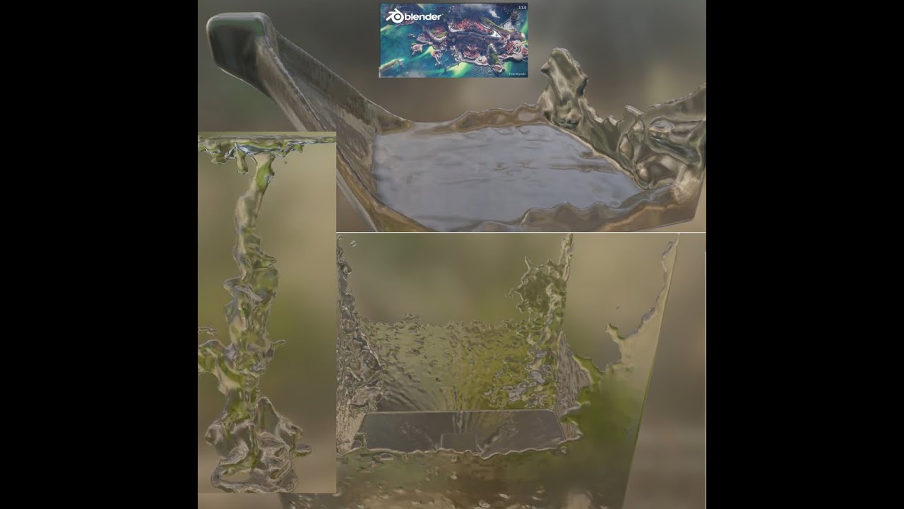 BLENDER, TUTORIAL como aplicar FUERZAS al AGUA para PRINCIPIANTES