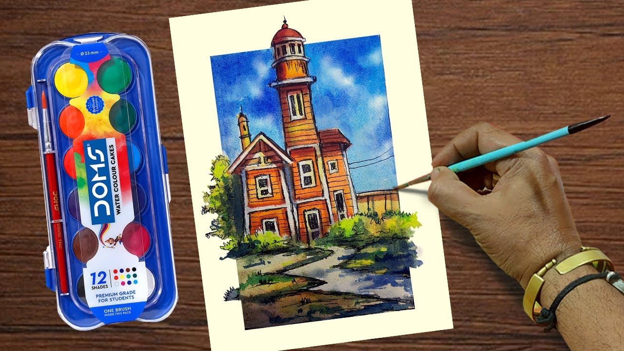 watercolor drawing for beginners | watercolor drawing easy and beautiful |watercolor drawing
