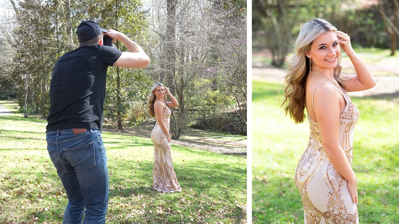 How to Shoot Portraits in HARSH Sunlight with NO FLASH | Behind The Scenes | Prom