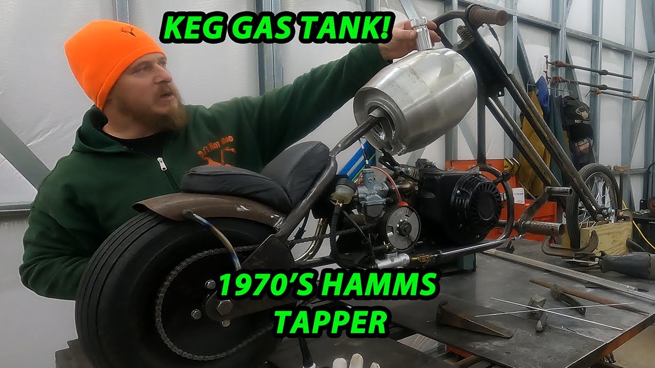 Mini Chopper Hamm's Beer Keg Gas Tank Build