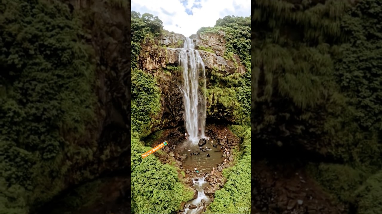 Bhivpuri Waterfall 🏞️#viral #travel #trending @viralvibes-d2g @live #explore #dronevideo