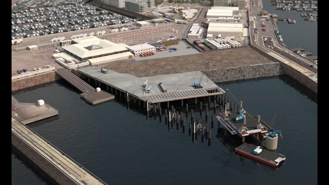 Port Extension Construction Animation