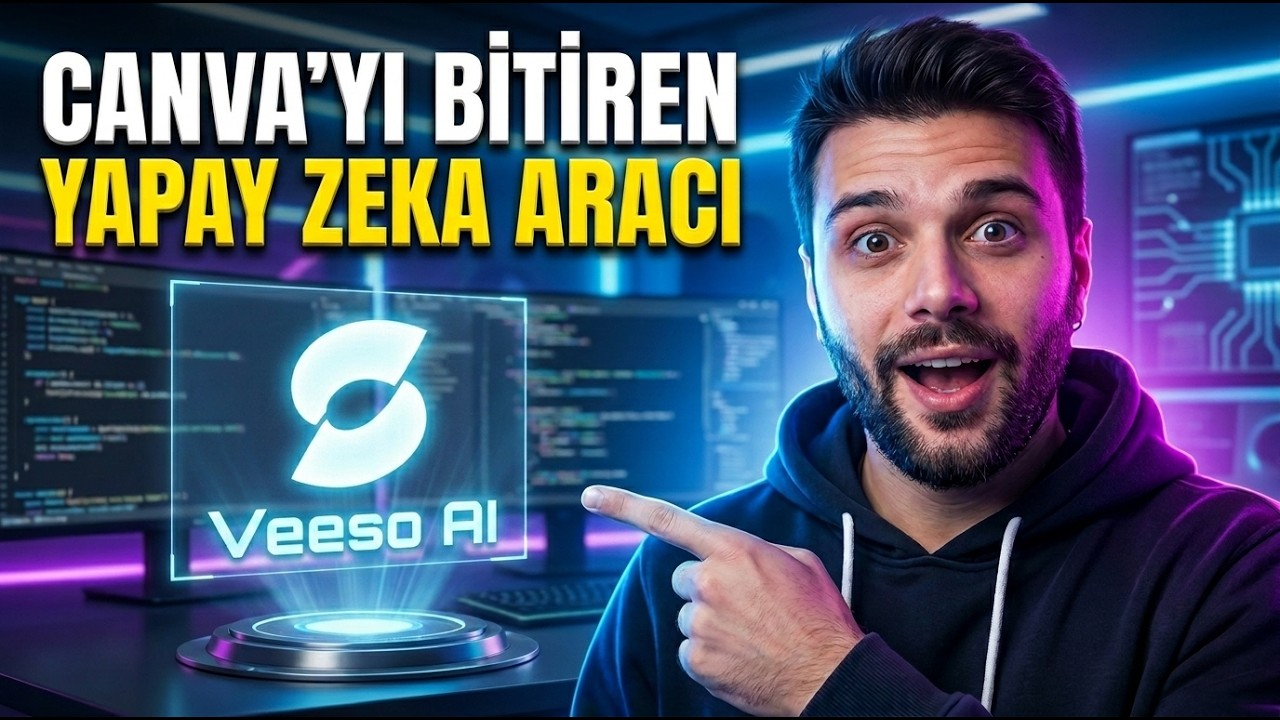 Canva&rsquo;ya Rakip Olan Yapay Zeka Aracı! - Veeso AI #işbirliği
