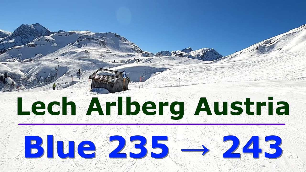 Lech Arlberg Austria Skiing | Blue 235 to Blue 243 GoPro HD POV | Steinmahder to Weibermahd