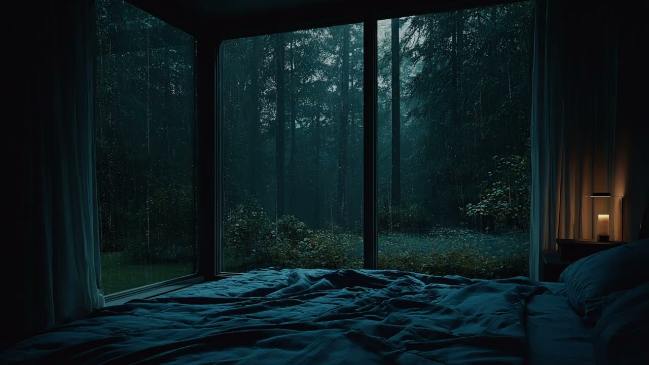 Cozy Rain Sounds in a Cabin in the Misty Woods 🌧️ | Deep Sleep & Relaxation | 10 HOURS