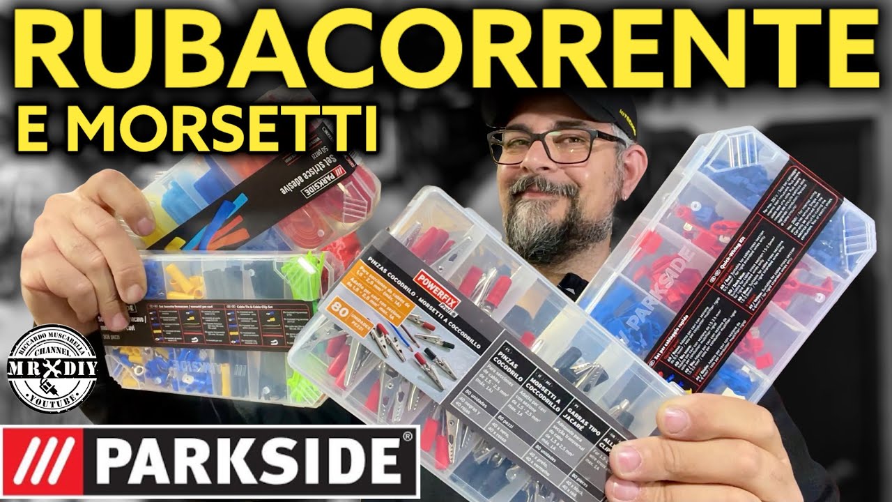 Set elettricista Parkside lidl cablaggio rapido morsetto ruba corrente rubacorrente