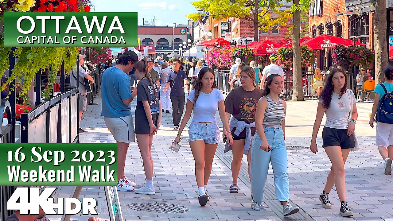 Ottawa Canada 🇨🇦 Weekend Walk 16 Sep 2023 in 4K UHD (HDR) 60fps