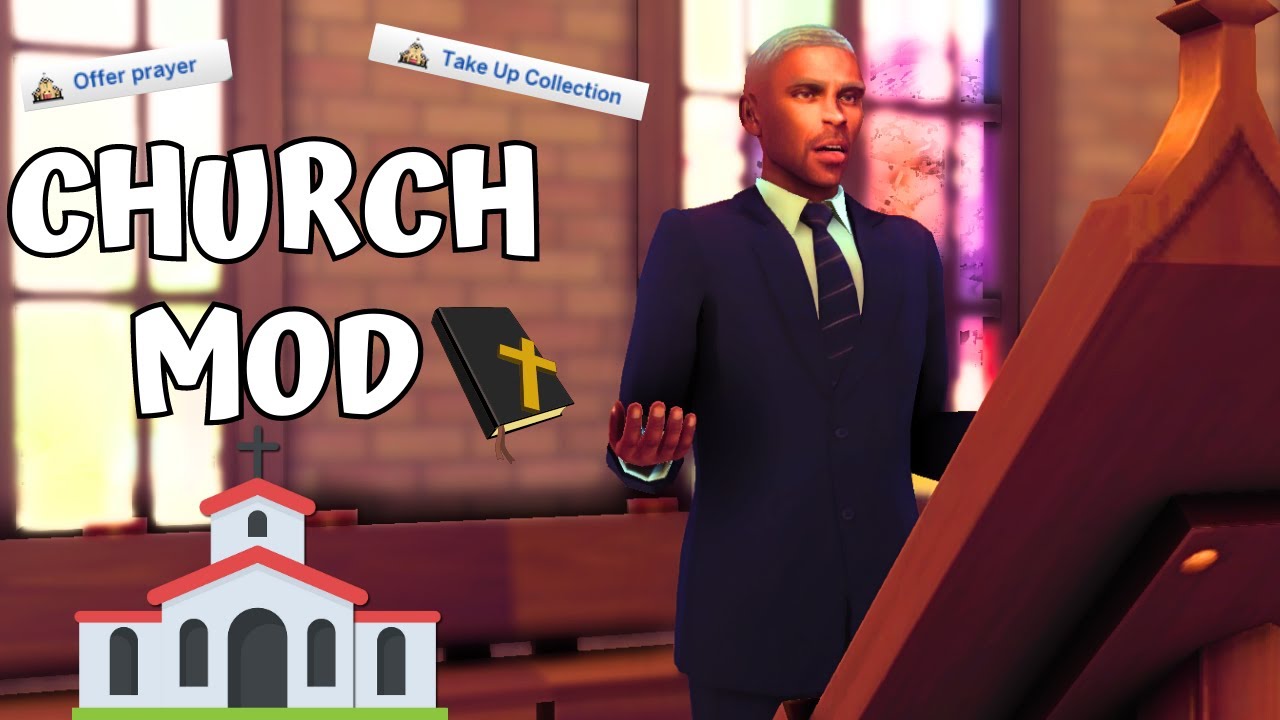 Take Me To The King 🙏🏾| FUNCTIONAL CHURCH MOD⛪| THE SIMS 4 MOD REVIEW