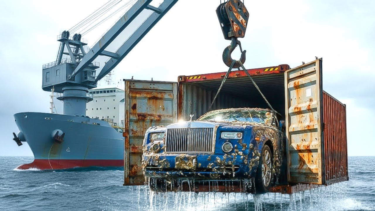 OMG ASMR Car Restoring Blue Rolls-Royce Fallen into the Sea for 30 Years | Auto88 Car Restoration