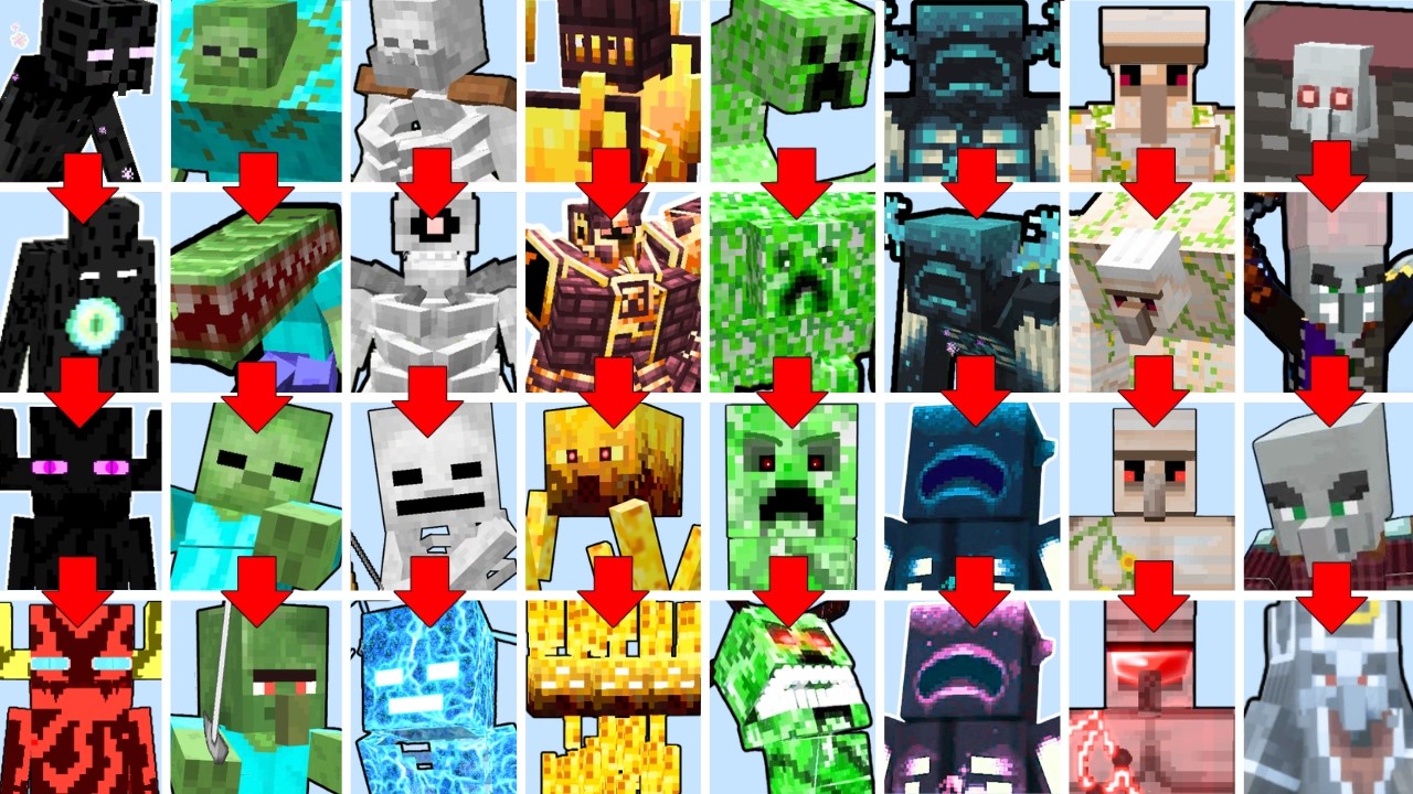 MINECRAFT MUTANT to BOSS to TITAN to GOD TOURNAMENT | Minecraft Mob Battle