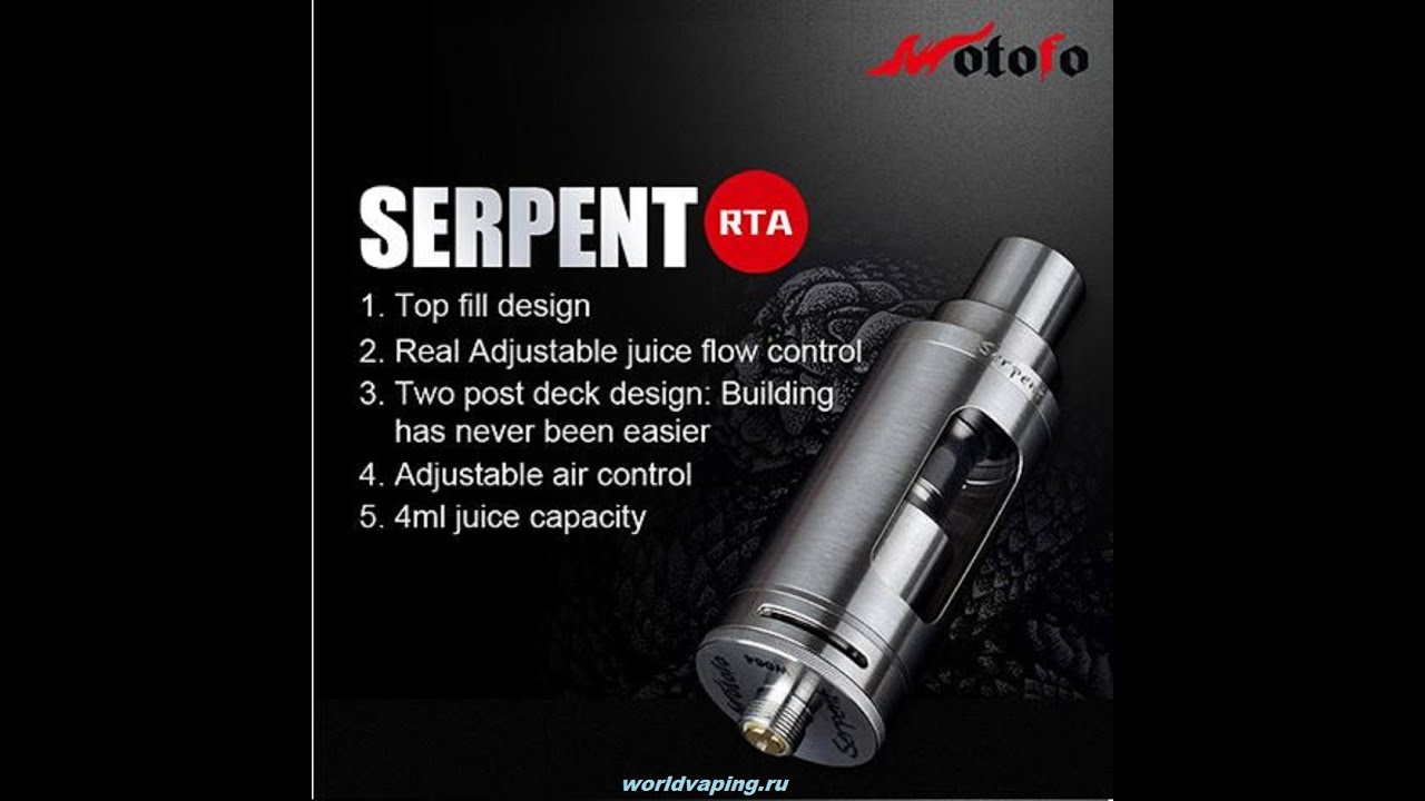 Видео обзор Serpent RTA Wotofo
