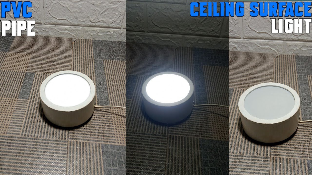 How To Make A Ceiling Surface Light At Home By Using PVC Pipe | Light.