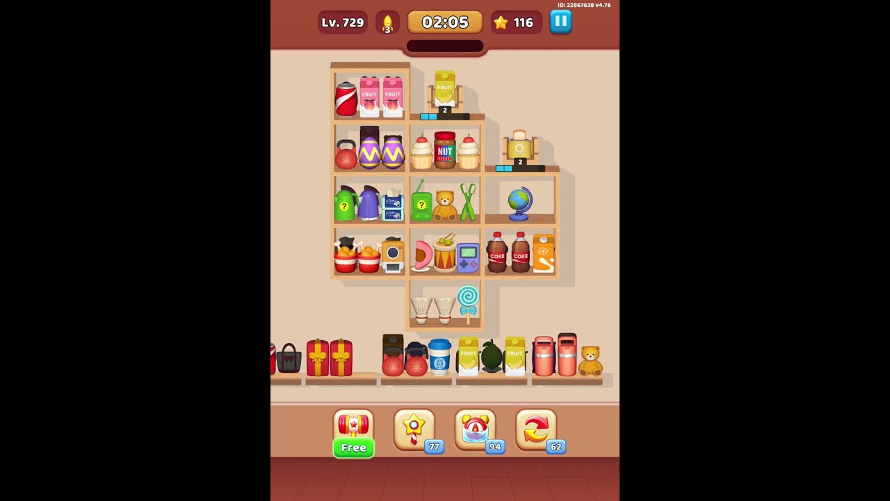 Goods sorting level 729