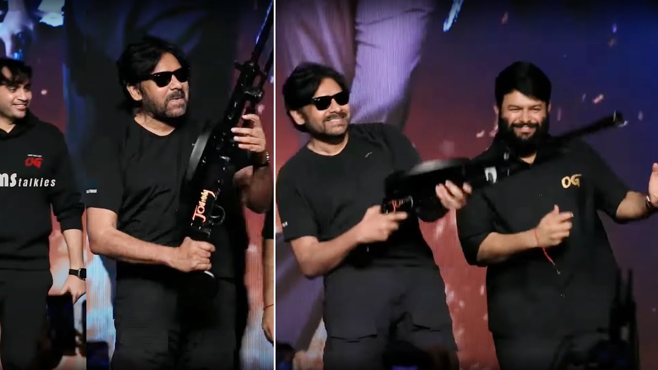 Pawan Kalyan Hilarious Fun With Sujeeth And Thaman @ OG Blockbuster Celebrations