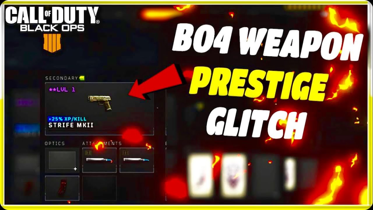 COD BO4 GLITCHES *NEW* WEAPON PRESTIGE GLITCH/WEAPON XP GLITCH! (BO4 GLITCHES)
