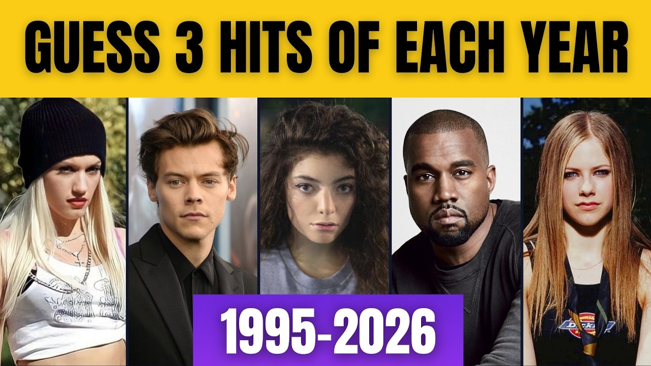 Guess the Biggest 3 Hits of Each Year 1995-2026 | Ultimate Music Quiz
