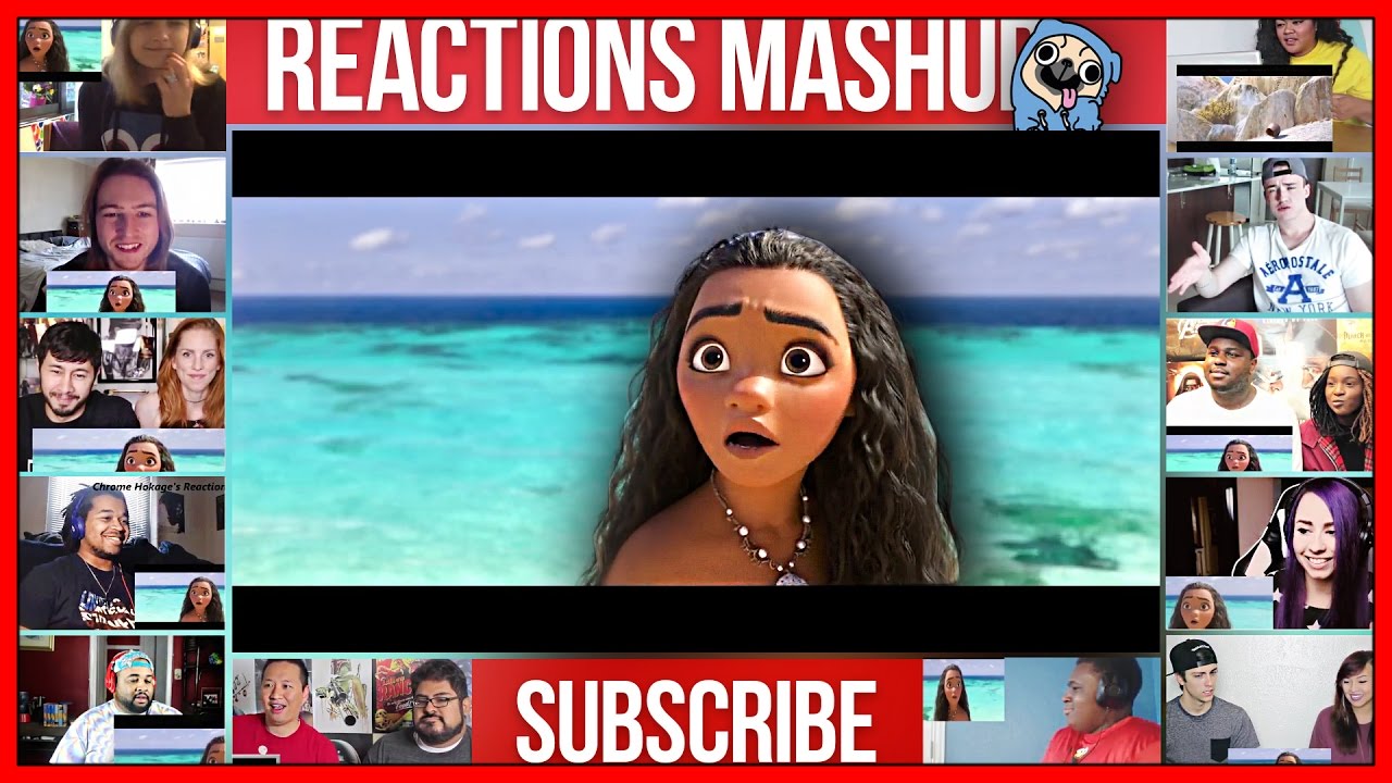 MOANA Trailer Reactions Mashup