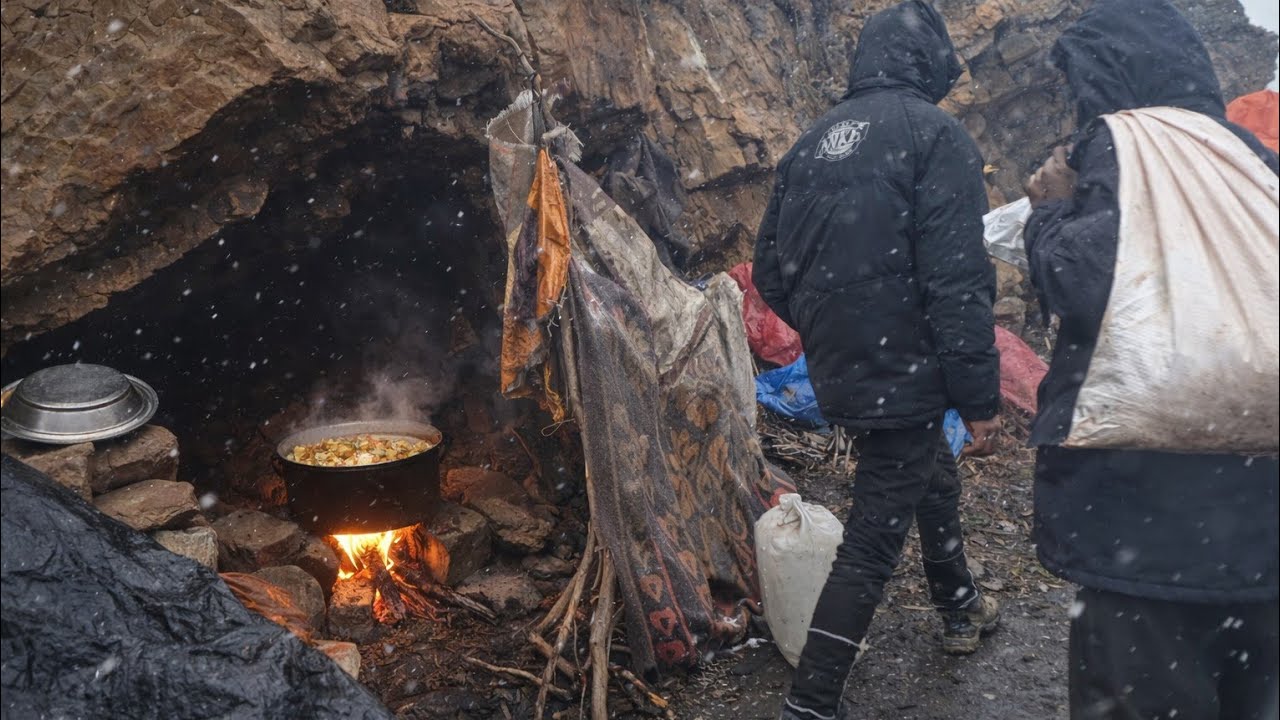 Inside Dolpa’s Coldest Region | A Family’s Real Experience Living in Nature, Caves & Tents🌧️🌧️🌧️