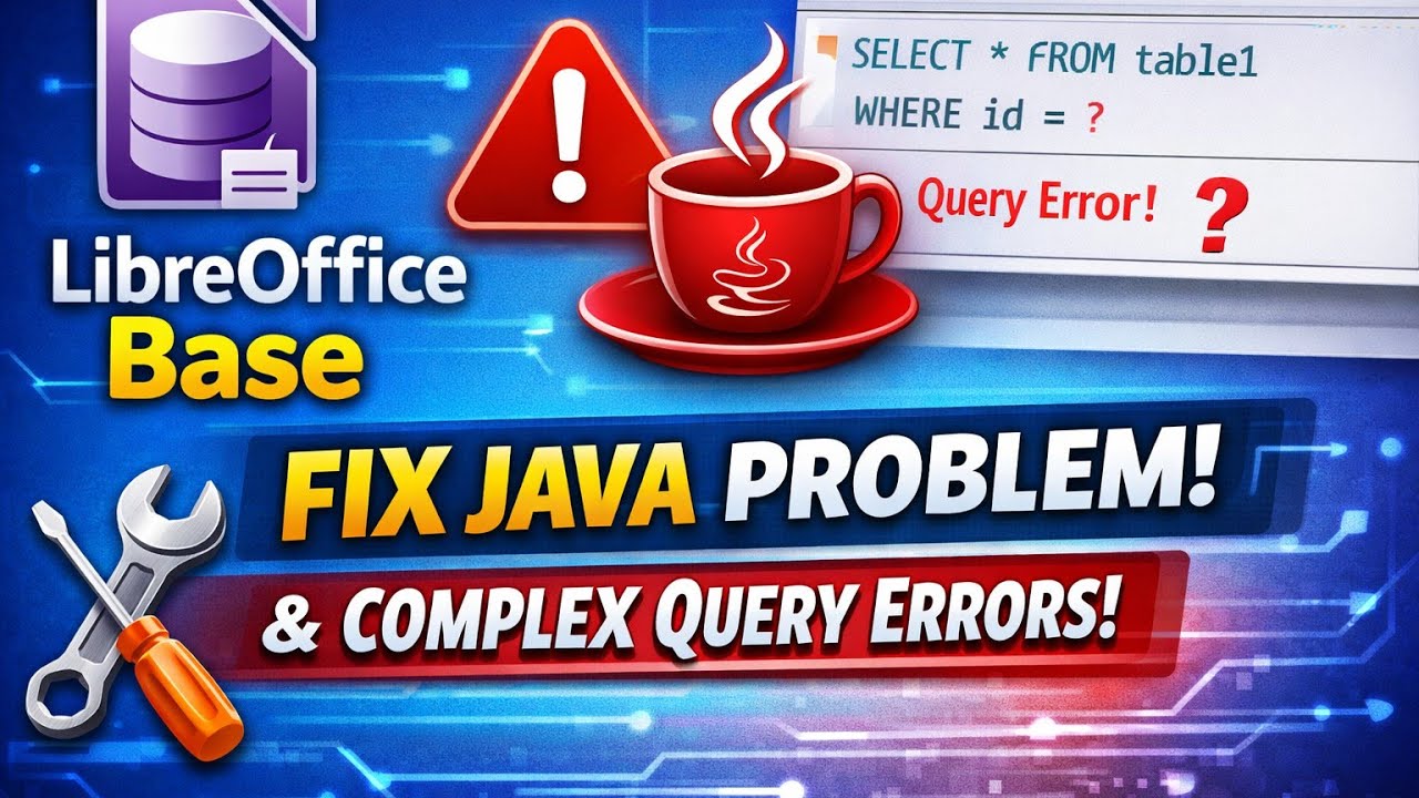 LibreOffice Base: How to Fix Java Installation and Complex Query Errors | Database Tutorial