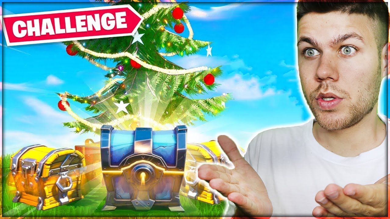 ONLY CHALLENGE CHRISTMAS TREES LOOT IN FORTNITE!