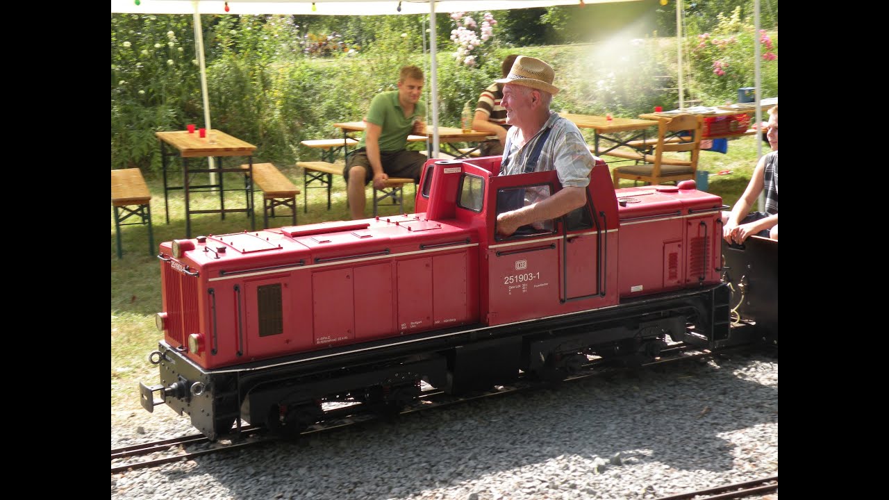 DAMPFEISENBAHN ÖTISHEIM - 4.7.2015 - Mit meiner alten SONY gefilmt !!!!!