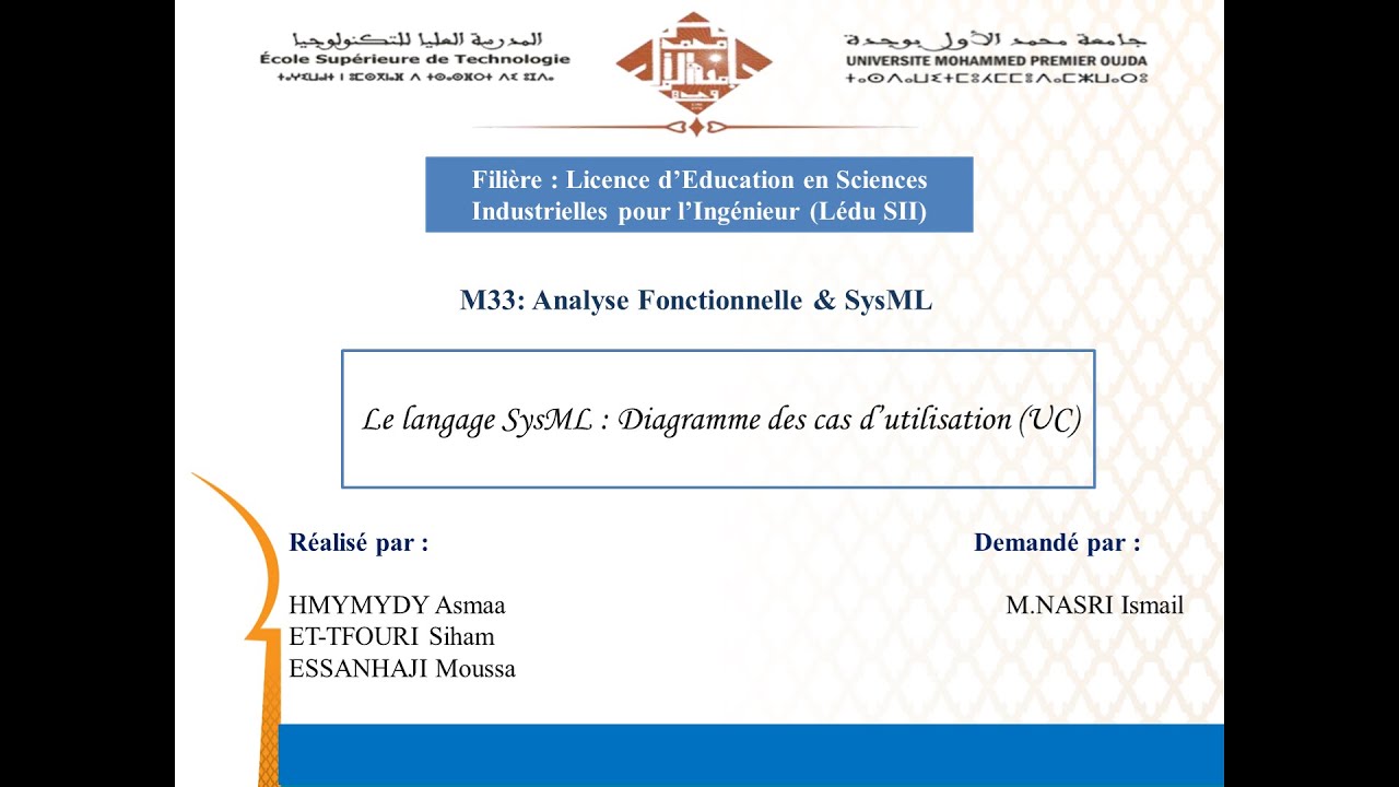 Diagramme des cas d’utilisation (UC)