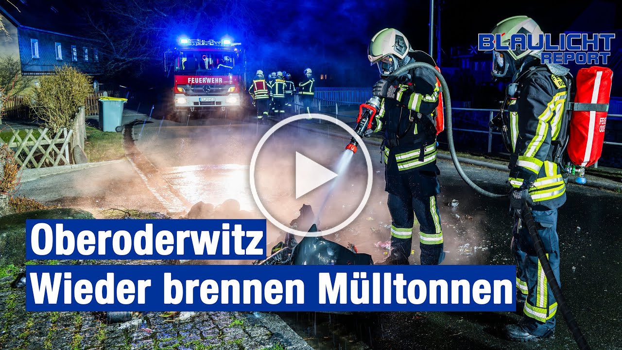 [M&uuml;lltonnen in Flammen] - Erneut Brand in Oderwitz
