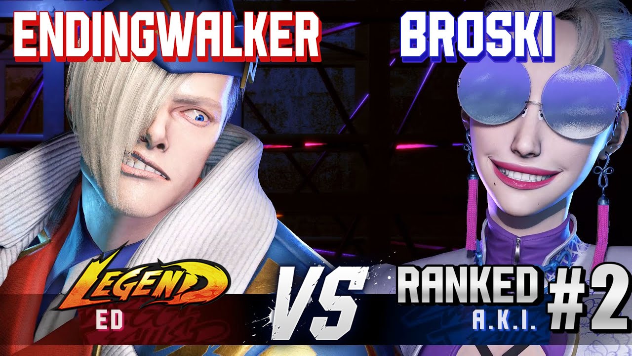 SF6 ▰ ENDINGWALKER (Ed) vs BROSKI (#2 Ranked A.K.I.) ▰ High Level Gameplay