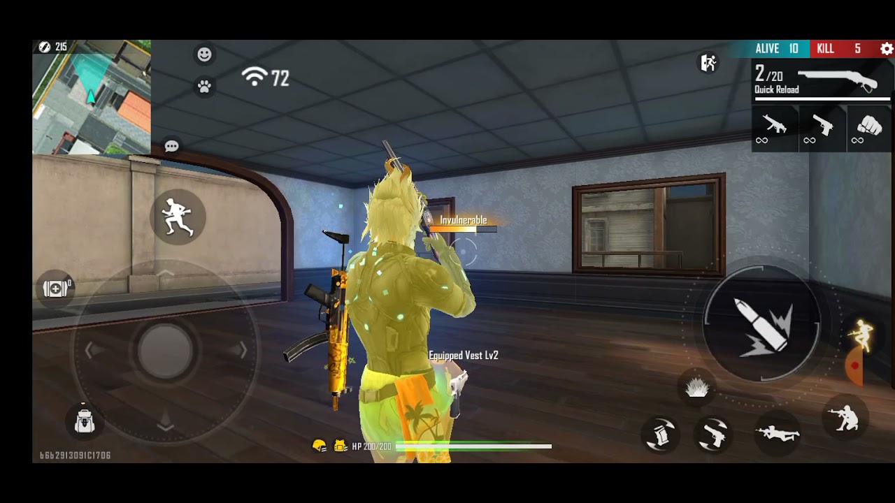 Training in freefire with new mp5 gold gin skin