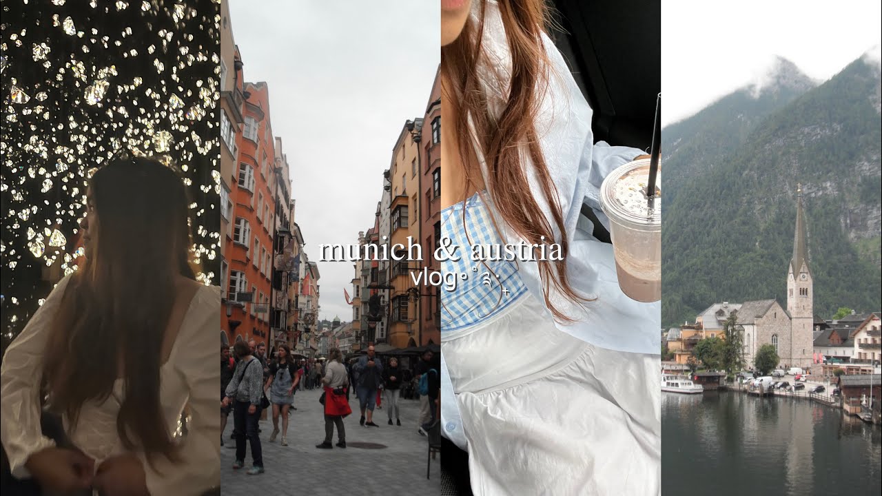 munich+austria vlog 🦢 rainy days, hallstatt + salzburg, austrian alps, swarovski world, innsbruck