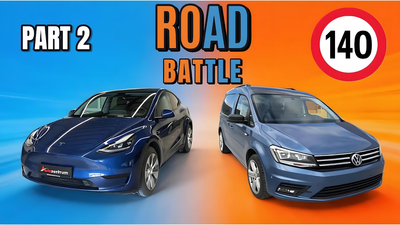 Кое излиза по-евтино? Магистрално каране – Дизел срещу ток, VW Caddy срещу Tesla Model Y RWD
