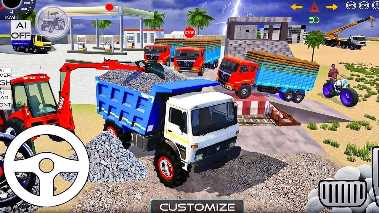 🚨Drive JCB and Uploading Stone🪨From Dumper🚛,Truck1🚛 mission #truck#tractor#dumper#jcb