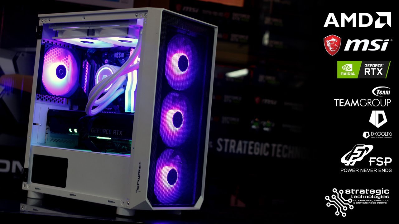 Tecware Forge M White with RTX 3060Ti Gaming PC
