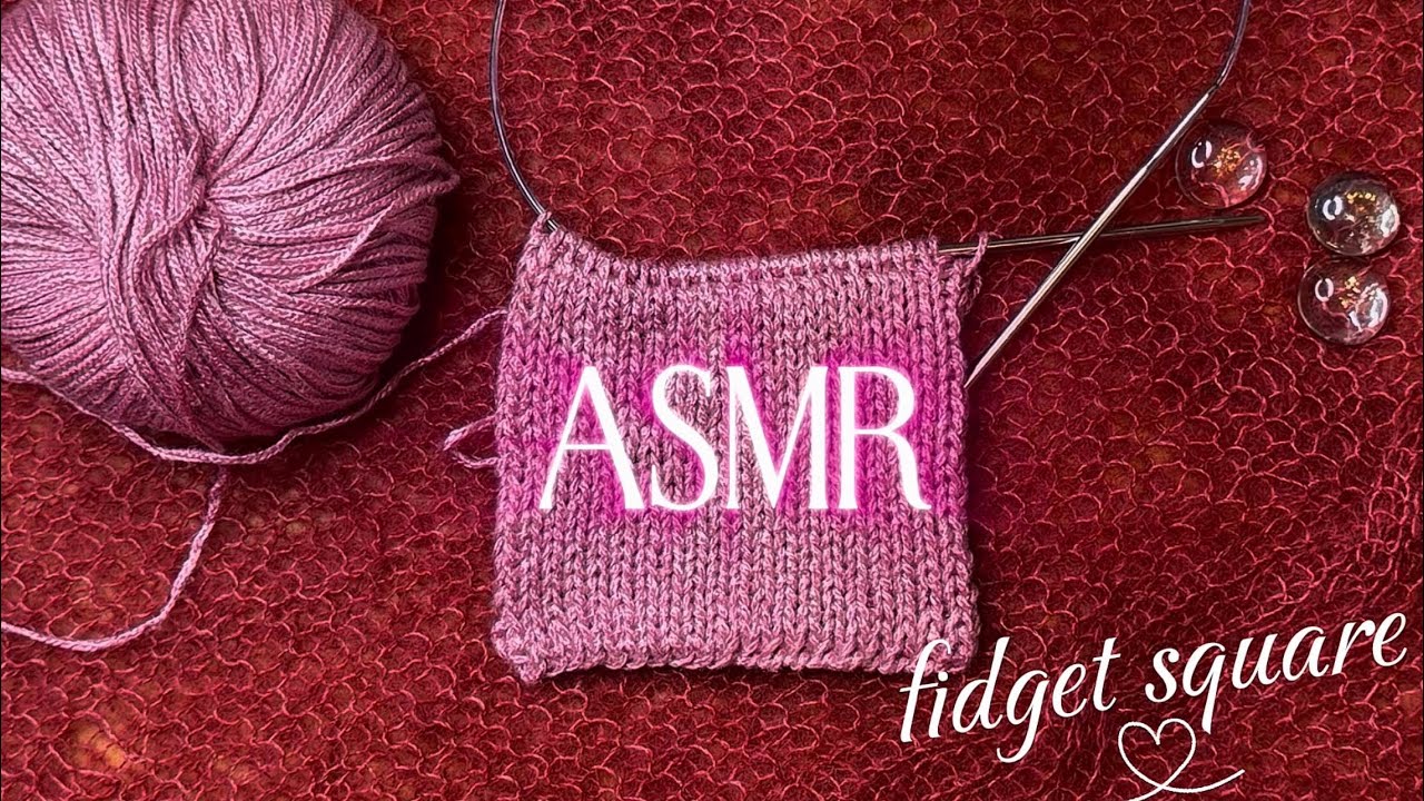 Knitting ASMR - pink marble fidget toy 