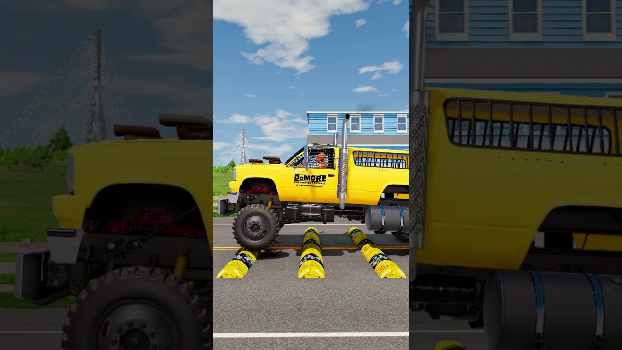 Грузовики и легковые автомобили против лежачих полицейских #434 | BeamNG.drive