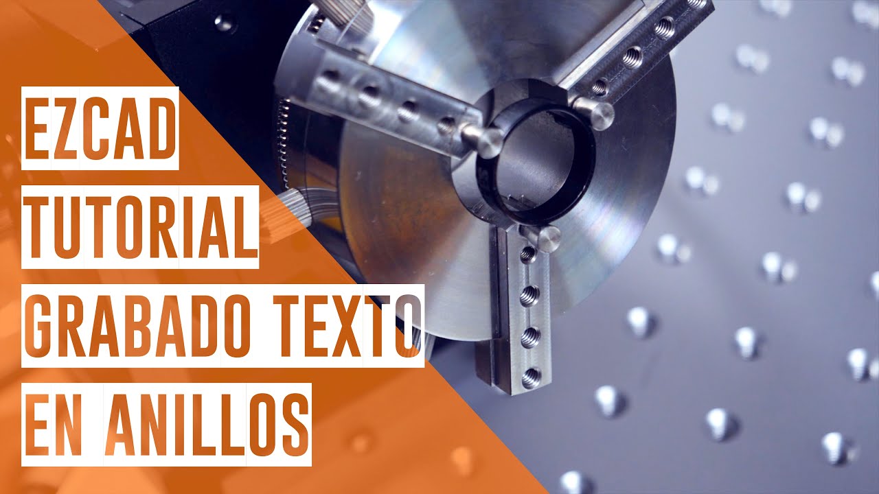 EZcad tutorial, como grabar anillos con rotatorio laser fibra optica, Grabado de Texto.