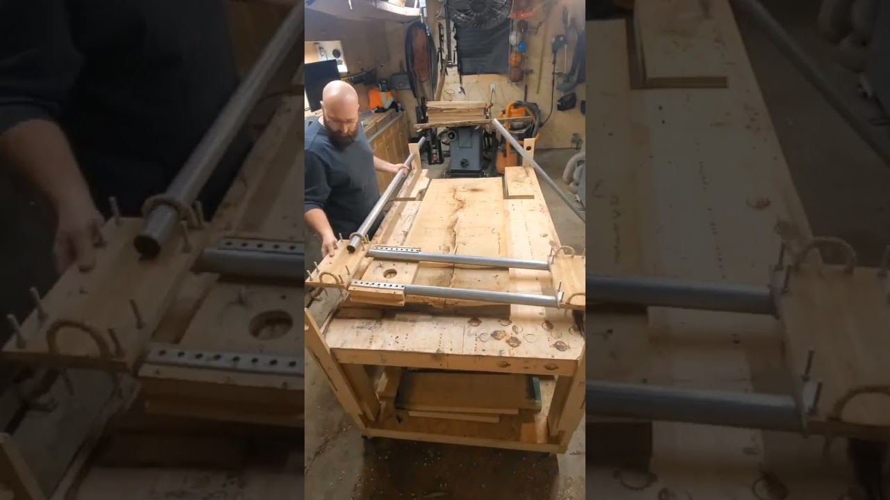 Small shop slab flattening router sled.