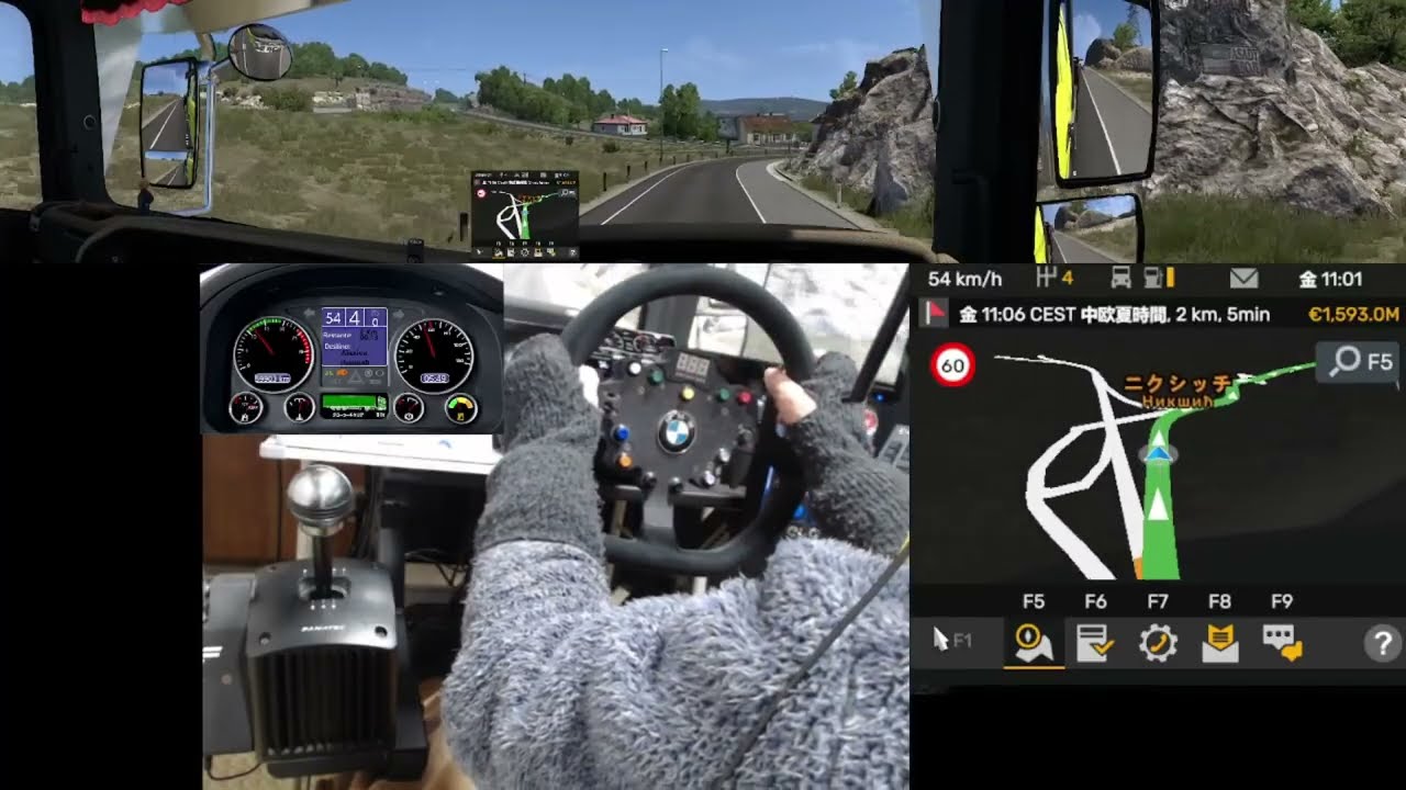 ユーロトラックシミュレーター２　ProMods　モンテネグロのポドゴリツァからモンテネグロのニクシッチまで走る　 NO194