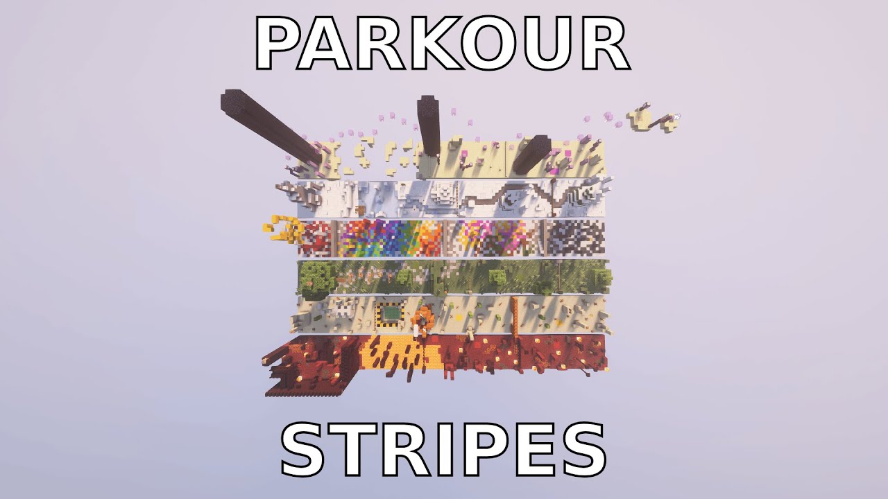 Minecraft Parkour Stripes [Shaders | No Commentary | Walkthrough]