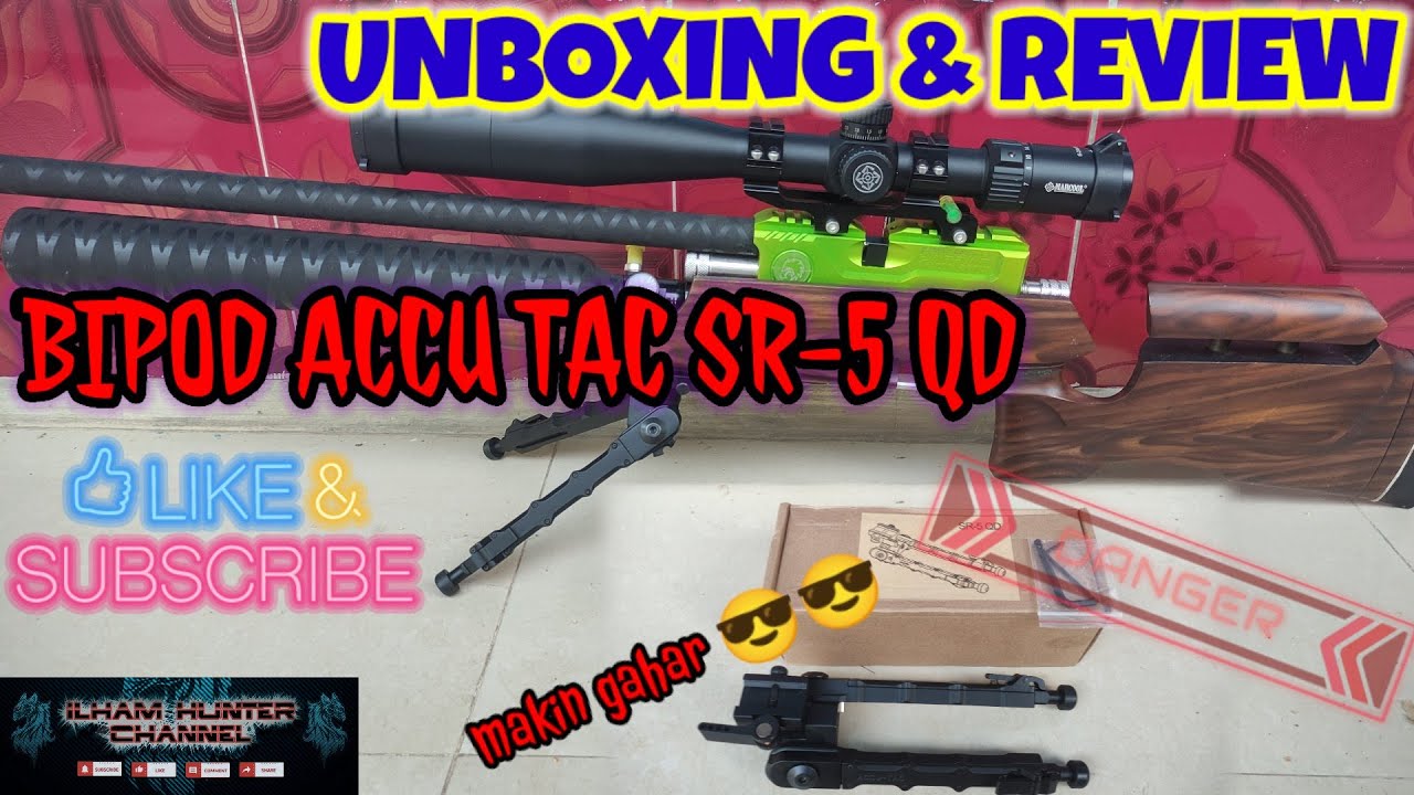 UNBOXING & REVIEW BIPOD ACCU TAC SR-5 QD