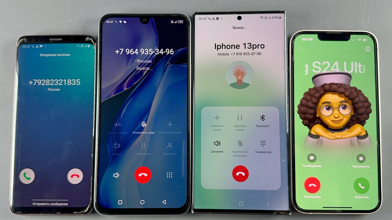 Incoming Outgoing Calls Samsung Galaxy S9 + Infinix X676C + Samsung Galaxy S24 Ultra + IPhone 13