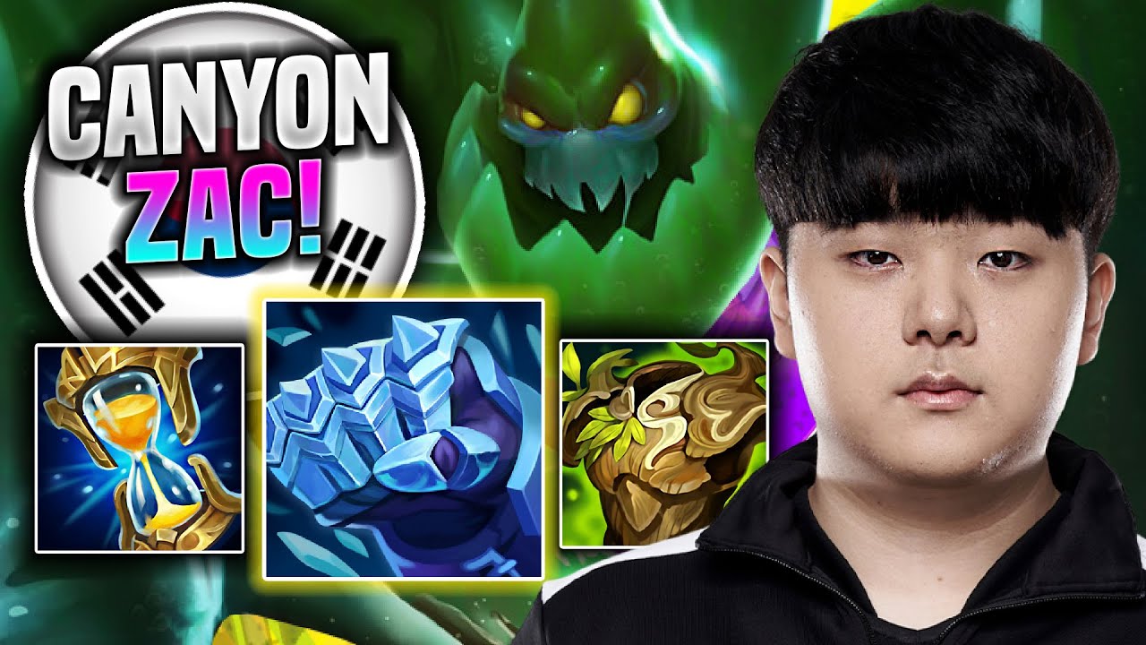 CANYON DESTROYING WITH ZAC! - DK Canyon Plays Zac Jungle vs Hecarim! | Season 11