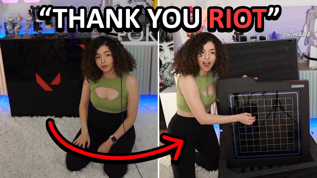 Pokimane unboxes a CUSTOM VALORANT package from RIOT GAMES