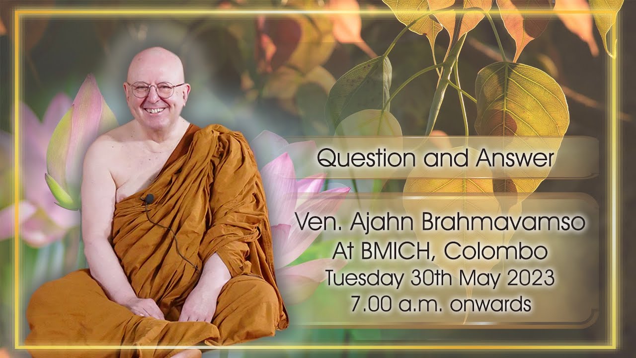 Ajahn Brahmavamso at BMICH, Colombo 2023 | Part-03 | Question and Answer