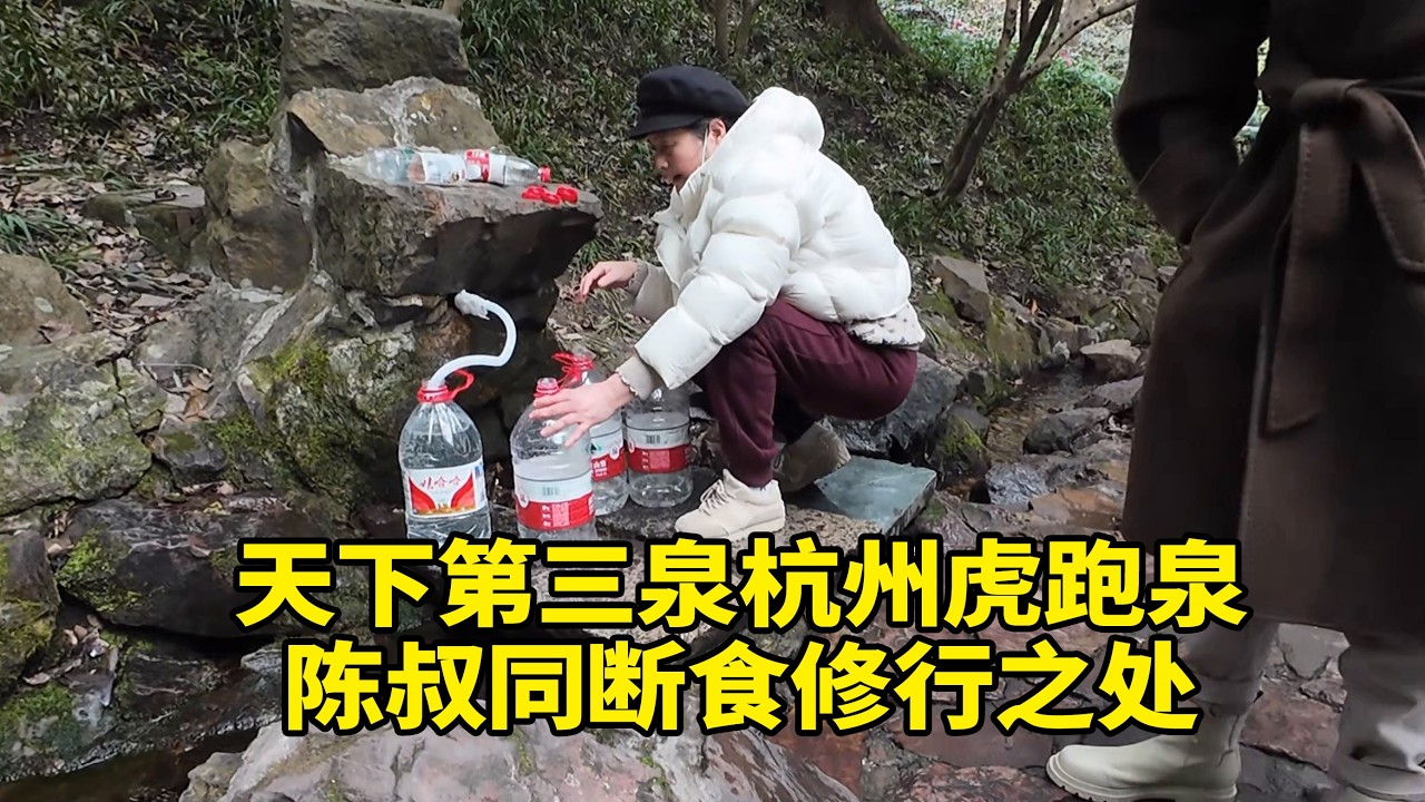 天下第三泉杭州虎跑泉 很多居民都来打水这里是大师陈叔同的修行断食之所，曲径通幽古木参天，整体环境非常的好，对比其他景区，没有太多的人流，属于小而美的景点，门票¥15，性价比非常的高 ｜ 杭州西湖