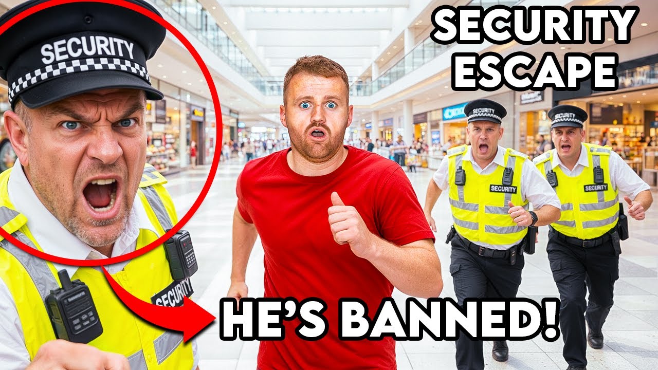 SECURITY CHASE AROUND CLOSED SHOPPING MALL!