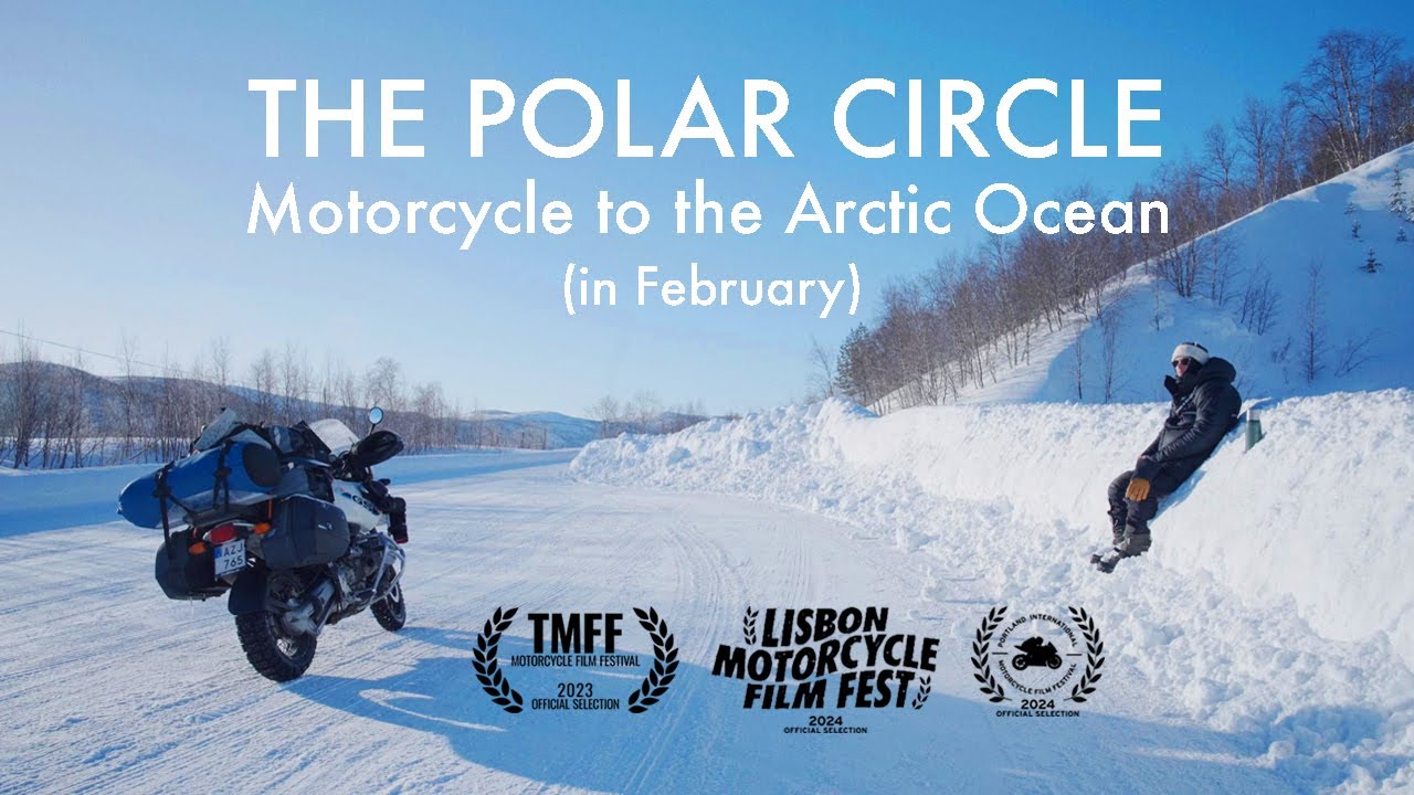 THE POLAR CIRCLE  - Motorcycle winter driving - English Subtitles