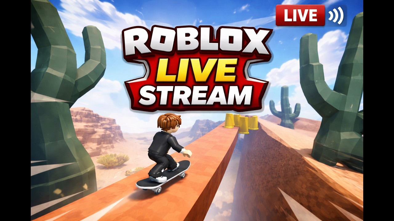 ROBLOX SKATEBOARD GAME LIVE NOW 🎮 Gameplay  #live #roblox #shortslive #shortsfeed