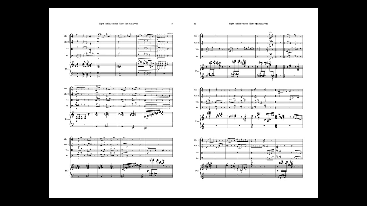 Michael Hardy - Eight Variations for Piano Quintet 2026