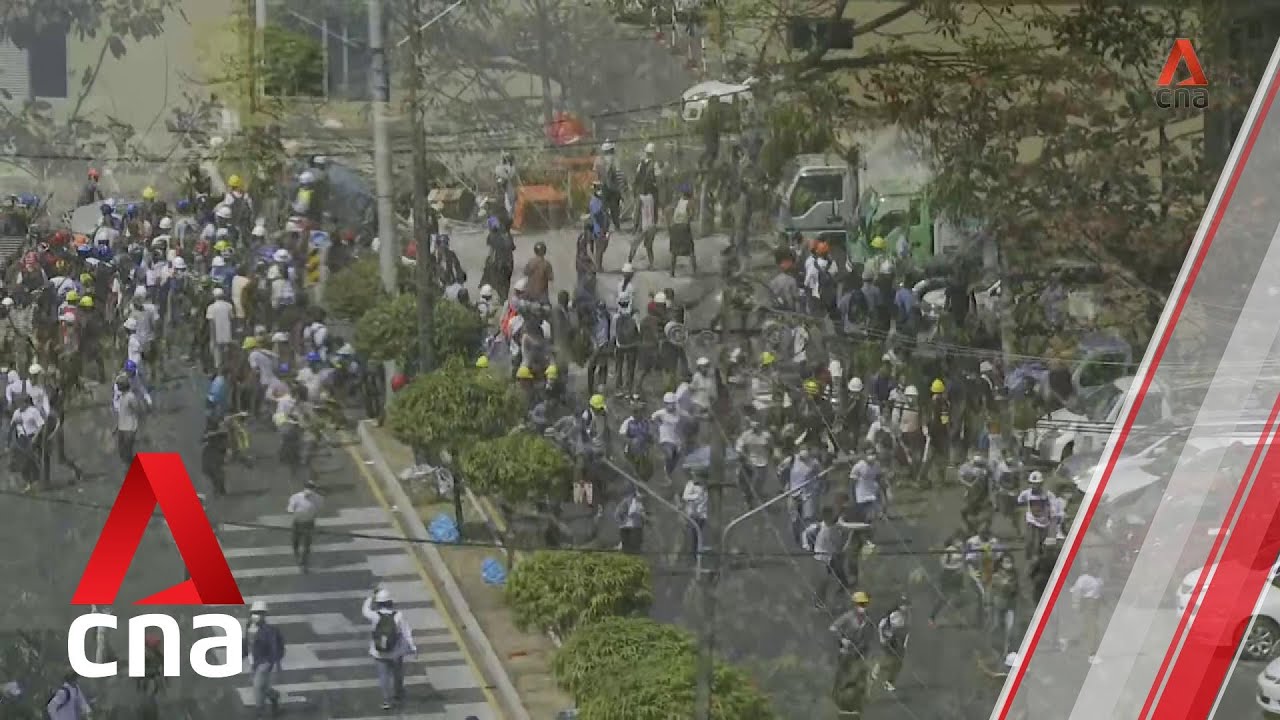 Myanmar police use tear gas to disperse protests